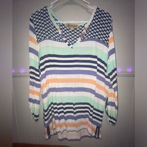 Anthropologie striped long sleeve top